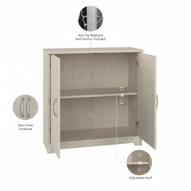Bush Furniture Cabot Small Storage Cabinet with Doors