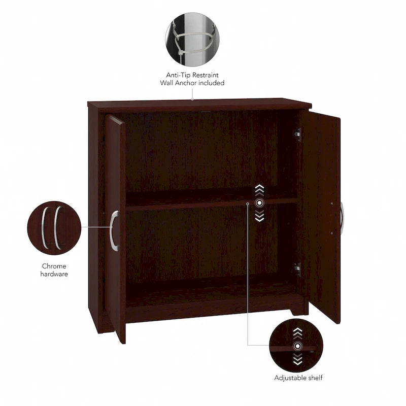 30W Small Storage Cabinet with Doors