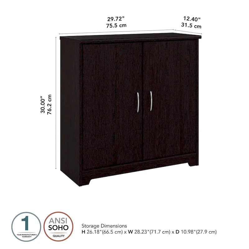 30W Small Storage Cabinet with Doors
