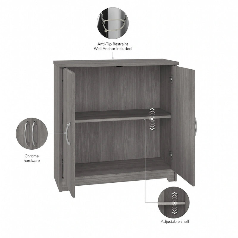 30W Small Storage Cabinet with Doors