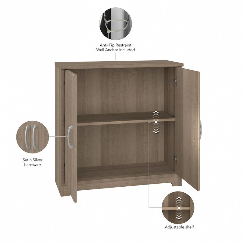 30W Small Storage Cabinet with Doors