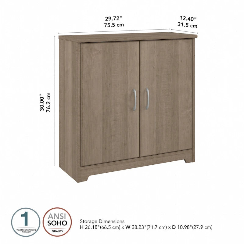 30W Small Storage Cabinet with Doors