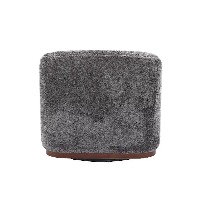 Chenille Fabric Swivel Accent Chair with Comfortable Cushions