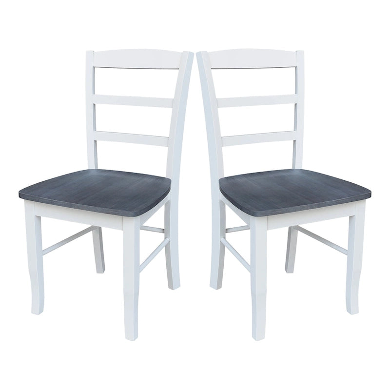 Solid Wood Ladderback Dining Chairs (Pair)