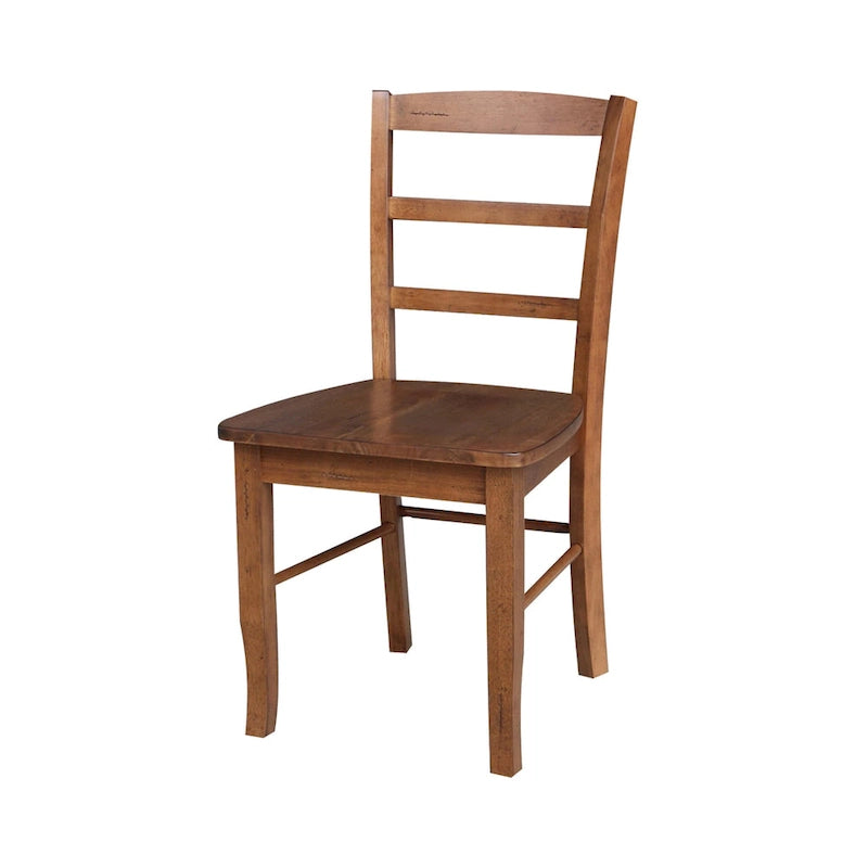 Solid Wood Ladderback Dining Chairs (Pair)
