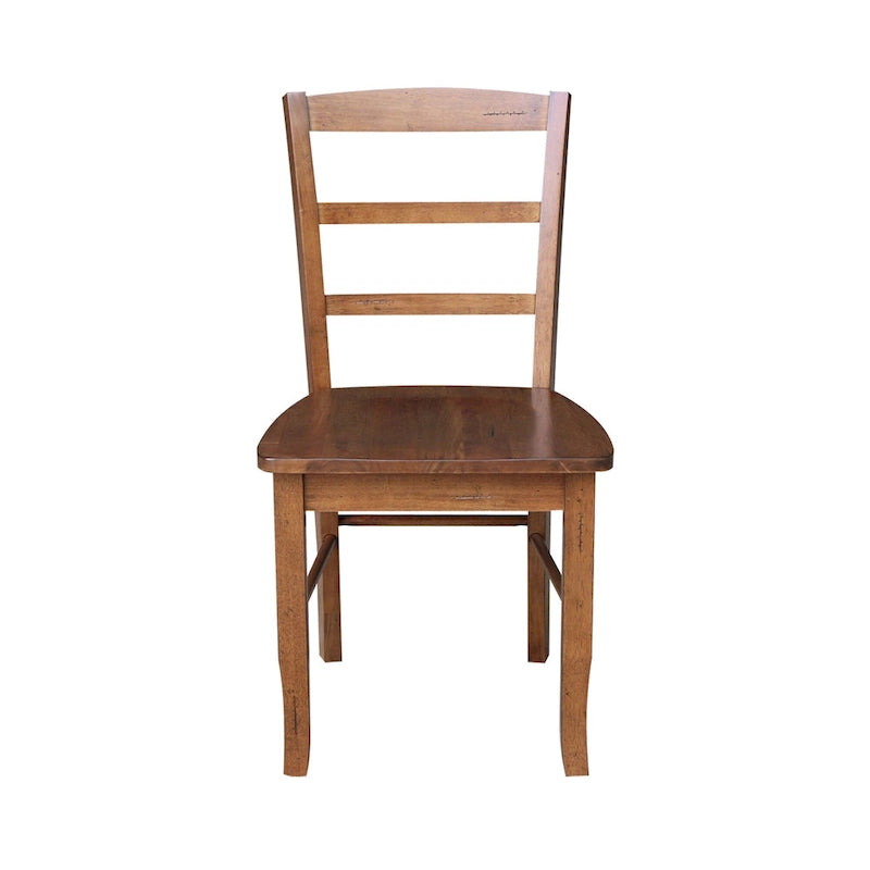 Solid Wood Ladderback Dining Chairs (Pair)