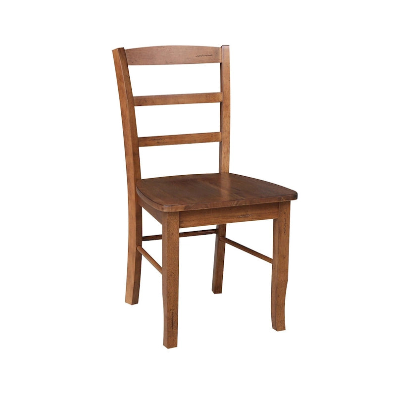 Solid Wood Ladderback Dining Chairs (Pair)