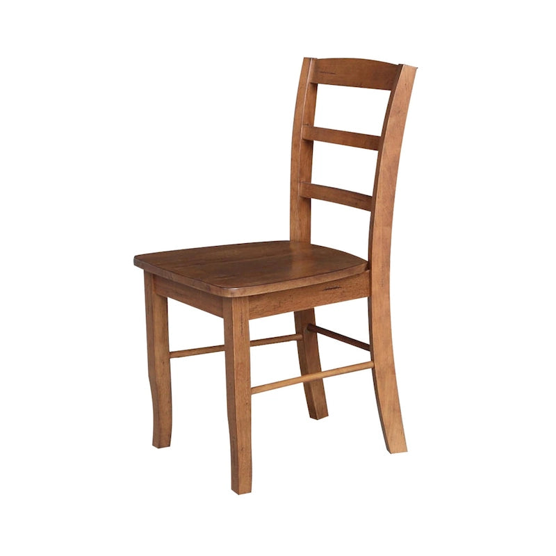 Solid Wood Ladderback Dining Chairs (Pair)
