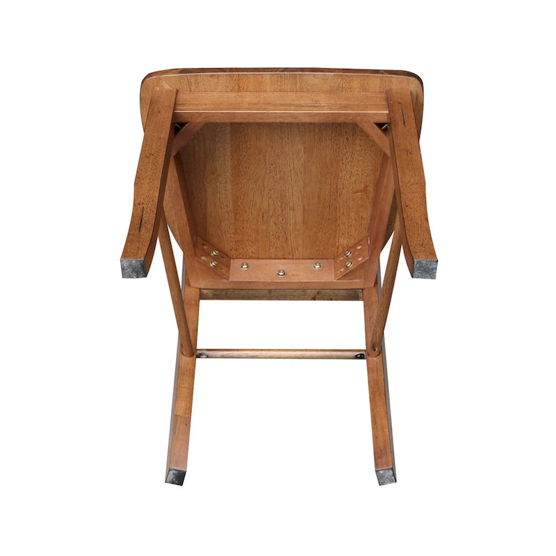 Solid Wood Ladderback Dining Chairs (Pair)
