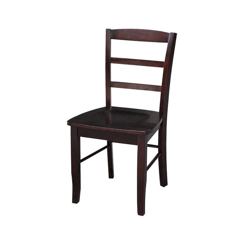Solid Wood Ladderback Dining Chairs (Pair)