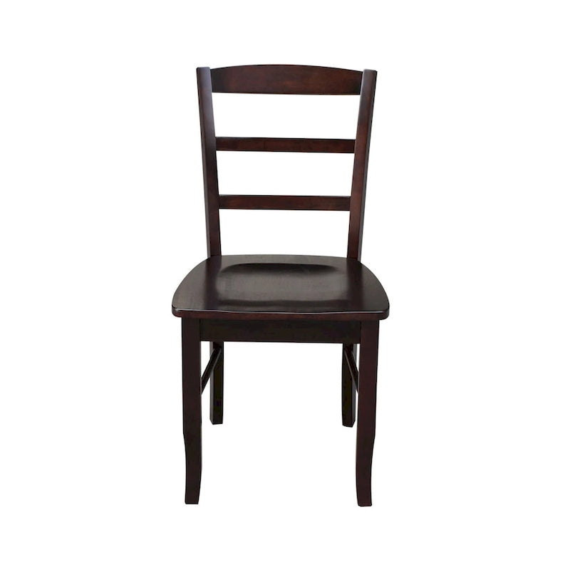 Solid Wood Ladderback Dining Chairs (Pair)