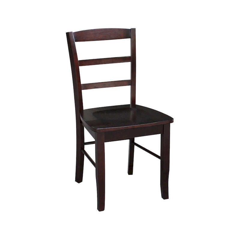 Solid Wood Ladderback Dining Chairs (Pair)