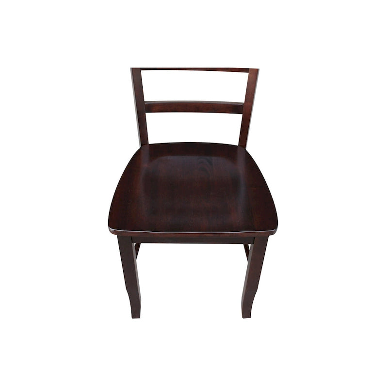 Solid Wood Ladderback Dining Chairs (Pair)