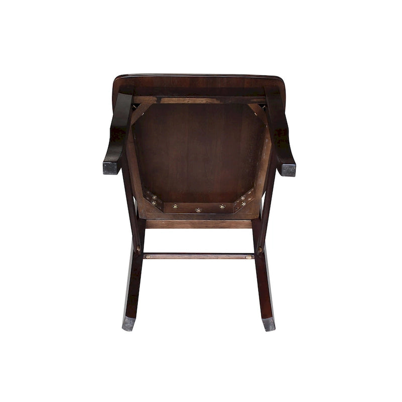 Solid Wood Ladderback Dining Chairs (Pair)