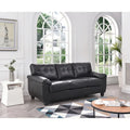 Faux Leather Sofa with Pillowtop Arms