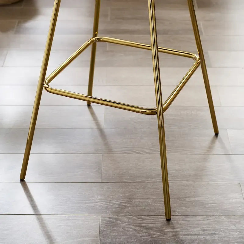 Modern Swivel Velvet Barstools (Pair)
