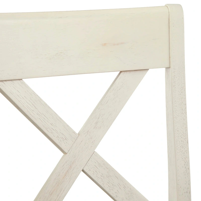 Crossback Counter Height Stools, Two-Tone Finish (Pair)