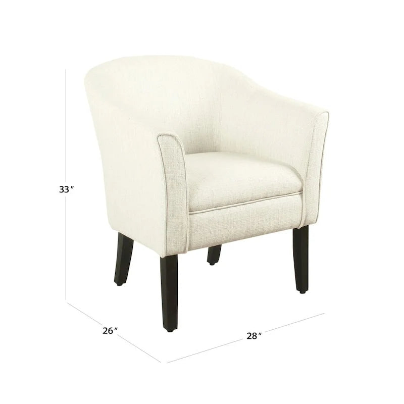 Natural Textured Barrel Accent Chair