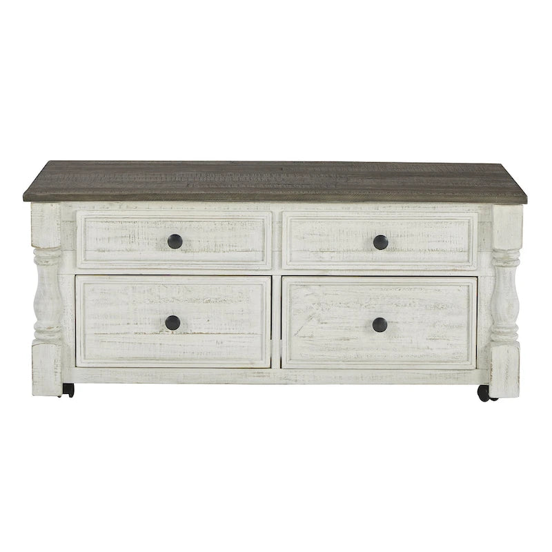 White/Gray Lift Top Cocktail Table - 26W x 46D x 20H