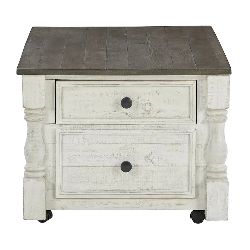 White/Gray Lift Top Cocktail Table - 26W x 46D x 20H