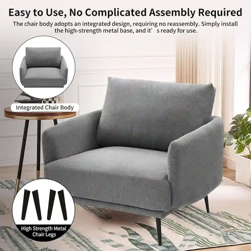 37.5W Oversized Armchair Leisure Sofa Accent Chair