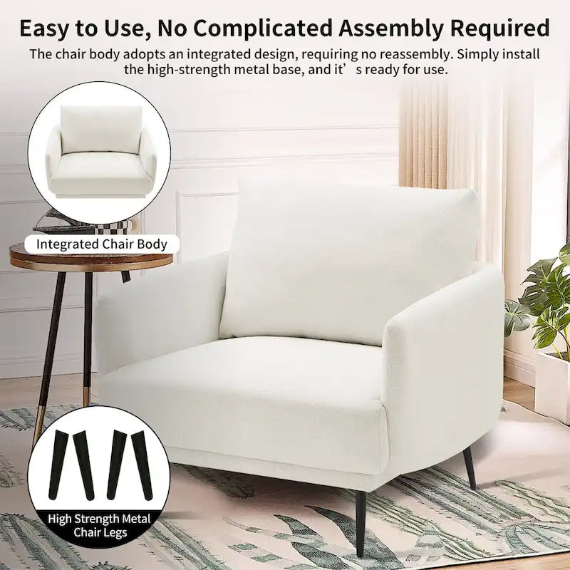 37.5W Oversized Armchair Leisure Sofa Accent Chair