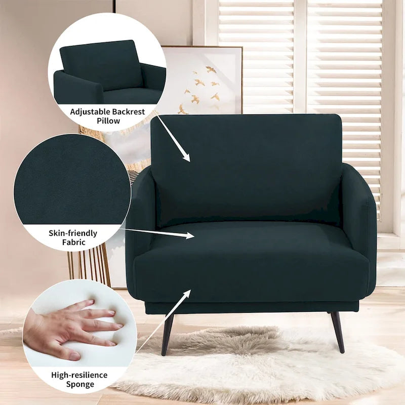 37.5W Oversized Armchair Leisure Sofa Accent Chair