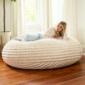 6-Foot Cocoon Large Bean Bag Chair for Adults, Faux Fur