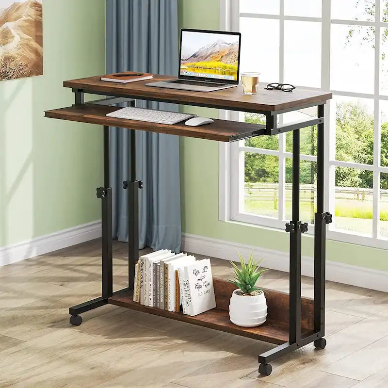 Portable Laptop Desk for Sofa and Bed, Height Adjustable Small Standing Table