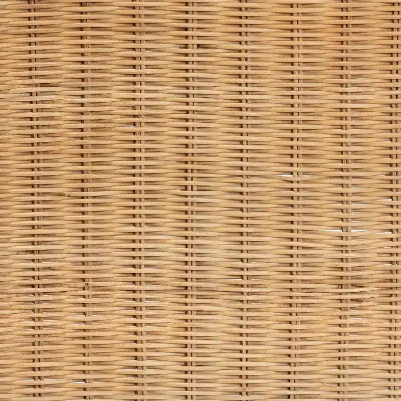 Modern Bohemian Natural Brown Rattan Accent Bench