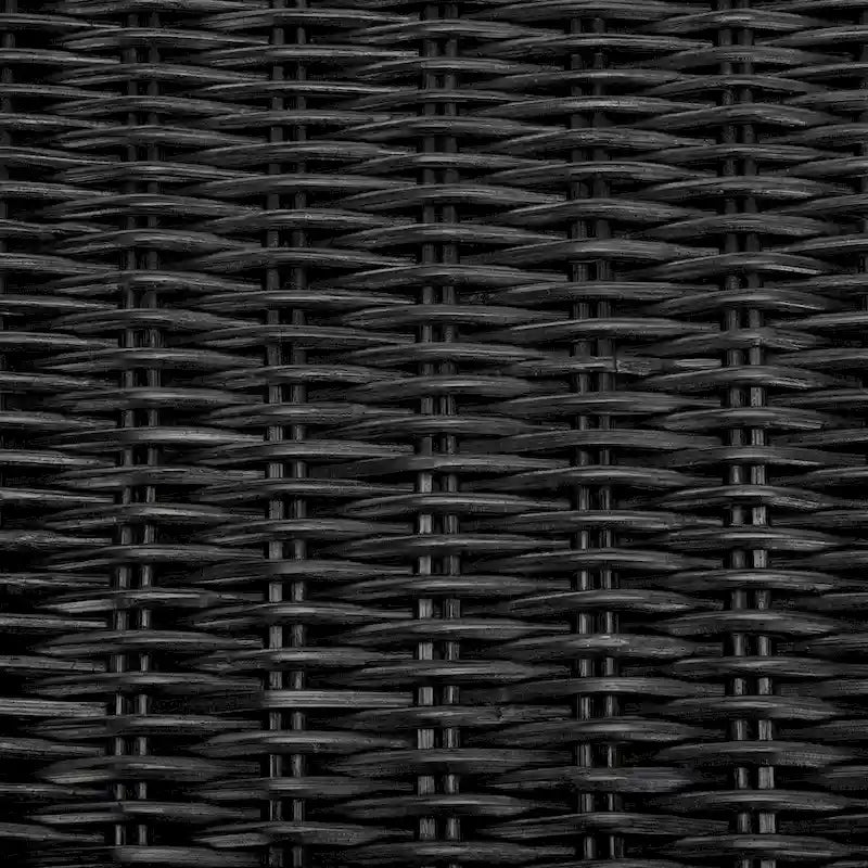 Dark Brown Wicker Ottoman
