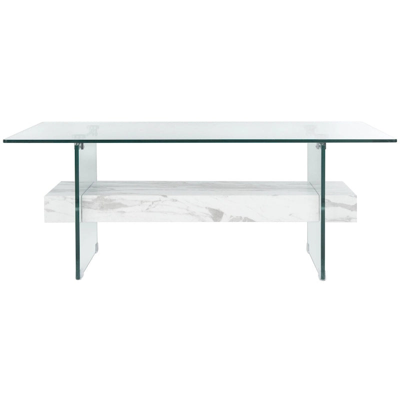 Modern Glass Coffee Table - 43.3 x 23.6 x 16.5 - 43W x 24D x 17H