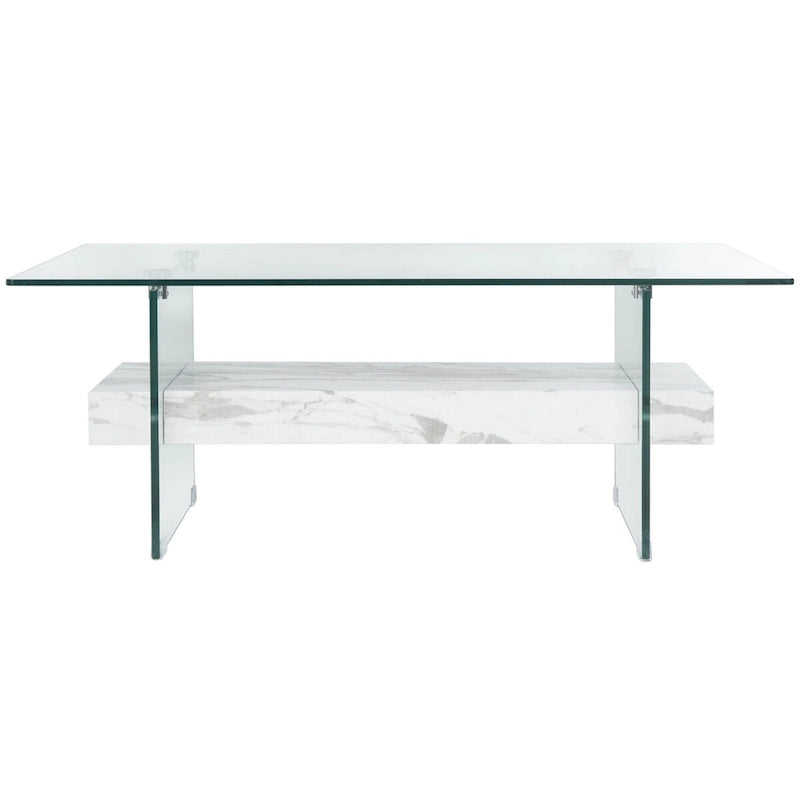 Modern Glass Coffee Table - 43.3 x 23.6 x 16.5 - 43W x 24D x 17H