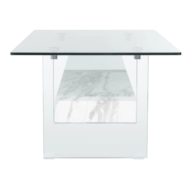 Modern Glass Coffee Table - 43.3 x 23.6 x 16.5 - 43W x 24D x 17H