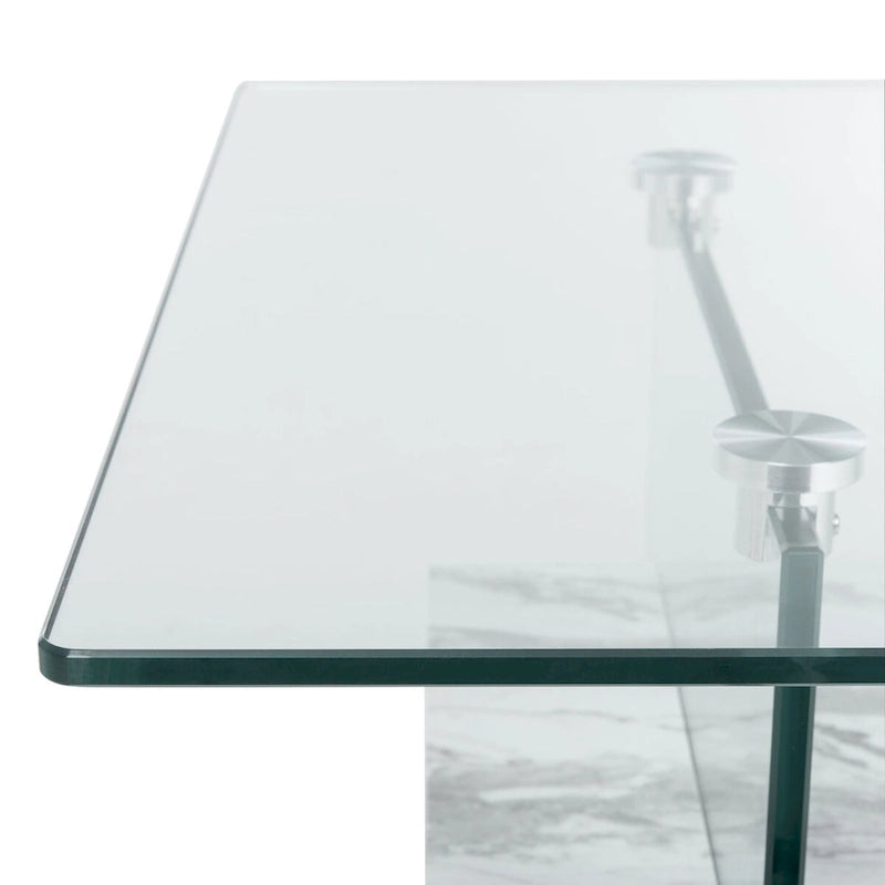 Modern Glass Coffee Table - 43.3 x 23.6 x 16.5 - 43W x 24D x 17H