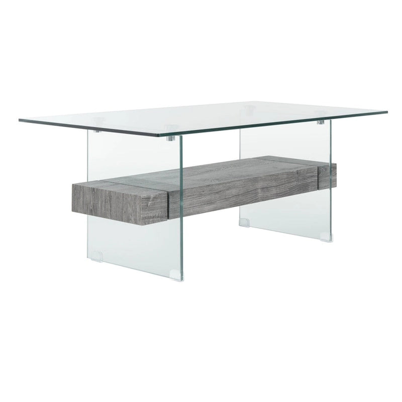 Modern Glass Coffee Table - 43.3 x 23.6 x 16.5 - 43W x 24D x 17H