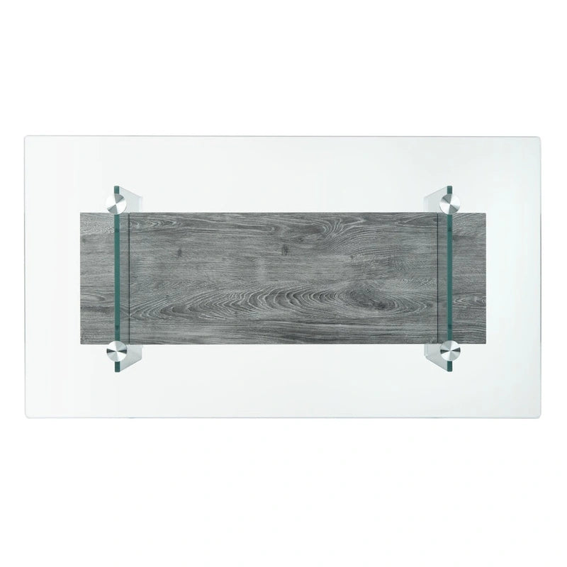 Modern Glass Coffee Table - 43.3 x 23.6 x 16.5 - 43W x 24D x 17H
