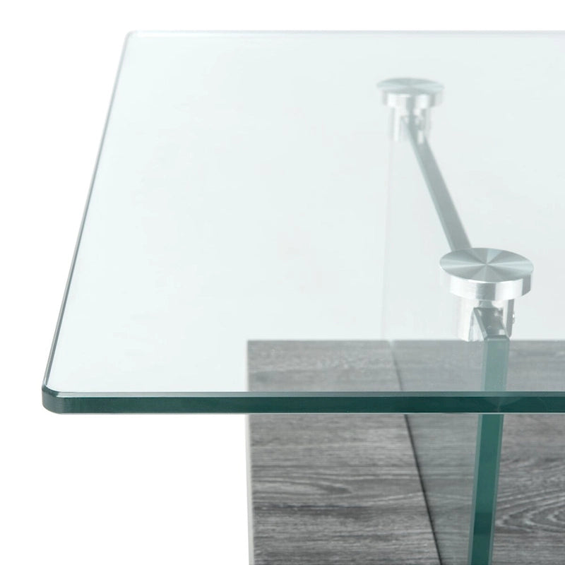 Modern Glass Coffee Table - 43.3 x 23.6 x 16.5 - 43W x 24D x 17H