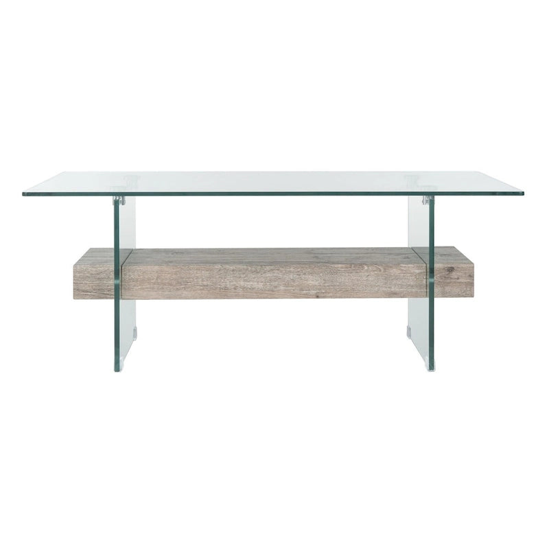 Modern Glass Coffee Table - 43.3 x 23.6 x 16.5 - 43W x 24D x 17H