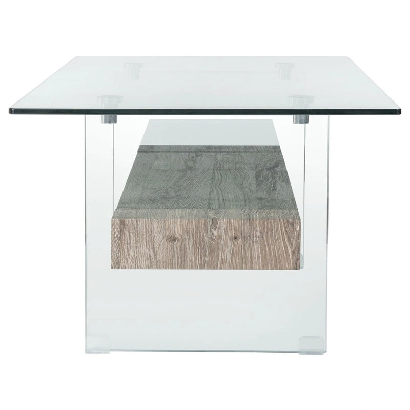 Modern Glass Coffee Table - 43.3 x 23.6 x 16.5 - 43W x 24D x 17H