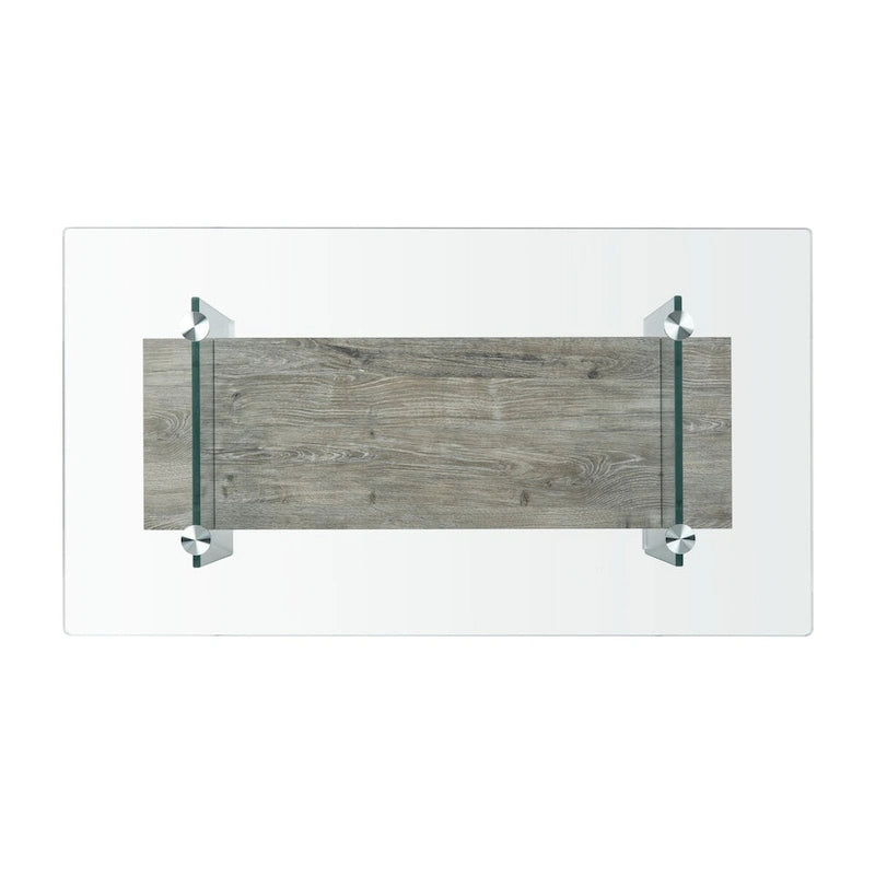 Modern Glass Coffee Table - 43.3 x 23.6 x 16.5 - 43W x 24D x 17H
