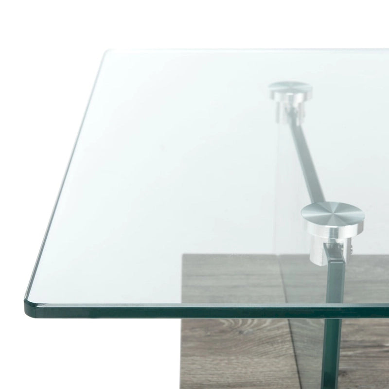 Modern Glass Coffee Table - 43.3 x 23.6 x 16.5 - 43W x 24D x 17H