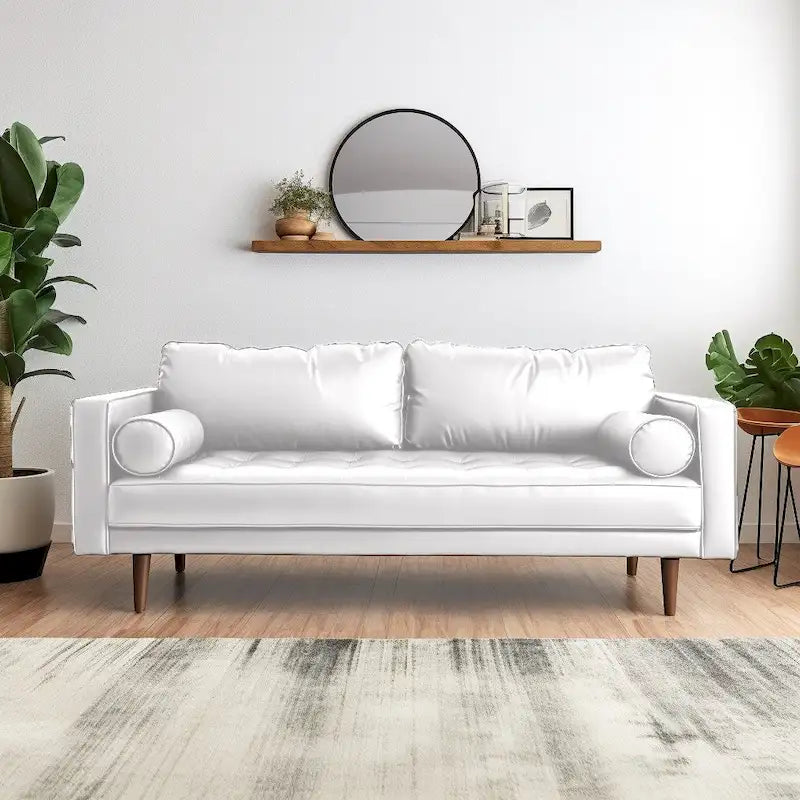 70-inch Vegan Leather Sofa