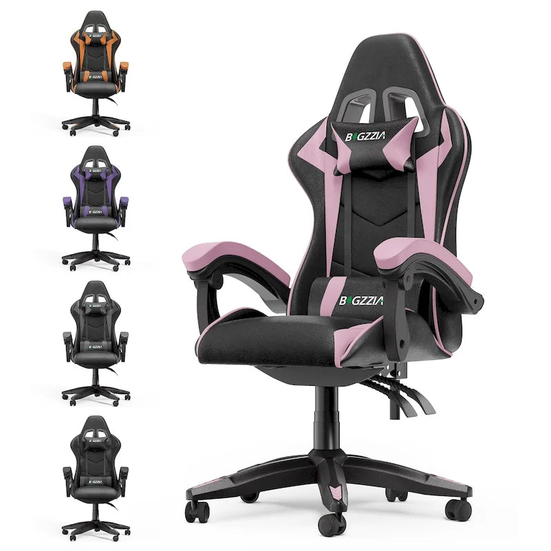 Ergonomic Gaming Chair Reclining High Back Swivel Rolling Computer Desk Chair with Headrest and Lumbar Support