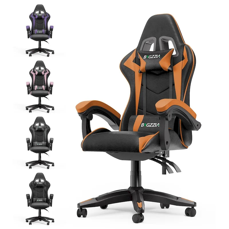 Ergonomic Gaming Chair Reclining High Back Swivel Rolling Computer Desk Chair with Headrest and Lumbar Support