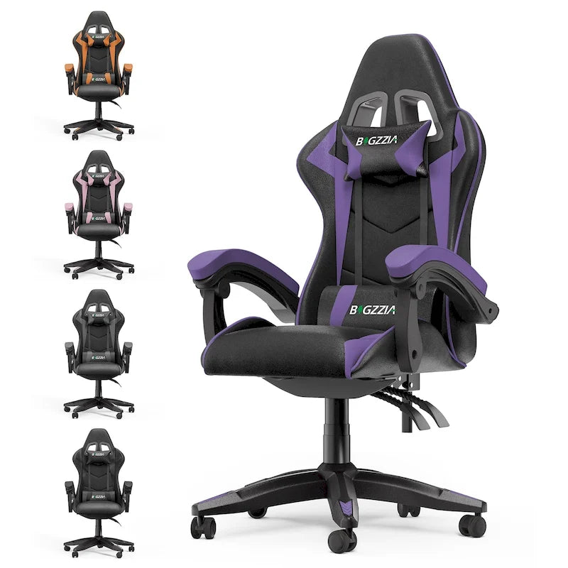 Ergonomic Gaming Chair Reclining High Back Swivel Rolling Computer Desk Chair with Headrest and Lumbar Support