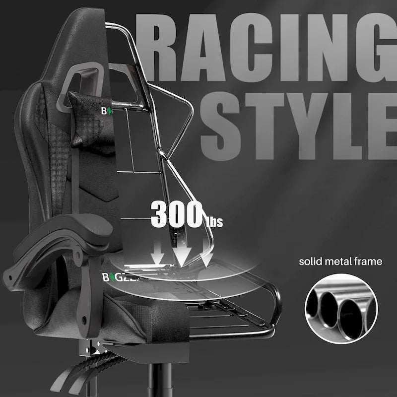Ergonomic Gaming Chair Reclining High Back Swivel Rolling Computer Desk Chair with Headrest and Lumbar Support