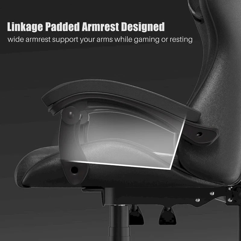 Ergonomic Gaming Chair Reclining High Back Swivel Rolling Computer Desk Chair with Headrest and Lumbar Support