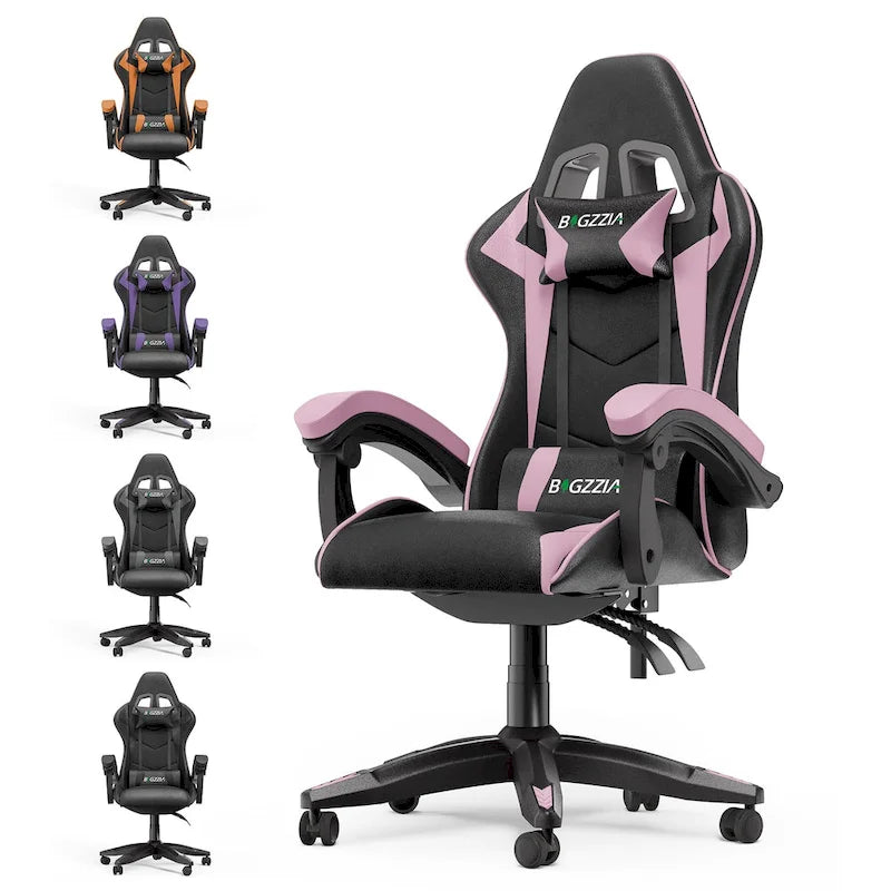 Ergonomic Gaming Chair Reclining High Back Swivel Rolling Computer Desk Chair with Headrest and Lumbar Support