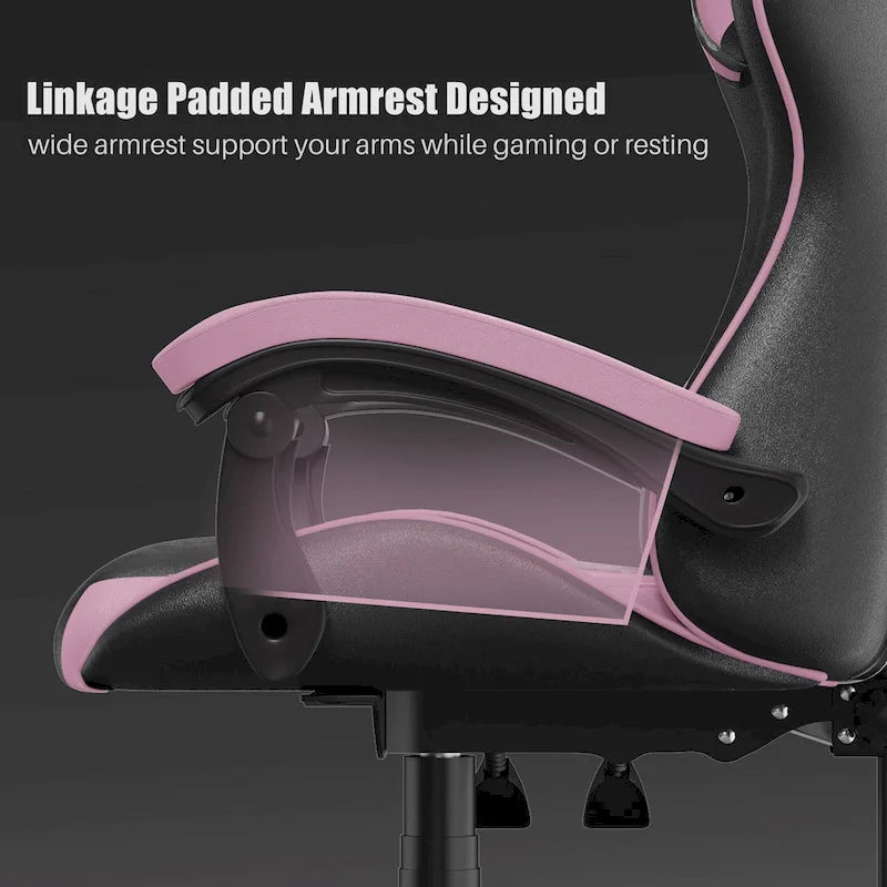 Ergonomic Gaming Chair Reclining High Back Swivel Rolling Computer Desk Chair with Headrest and Lumbar Support